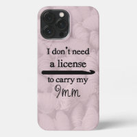 Crochet Hook License Crafts Typography iPhone Case