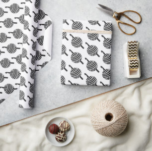 Crochet Hook & Yarn Handmade Crafts Wrapping Paper