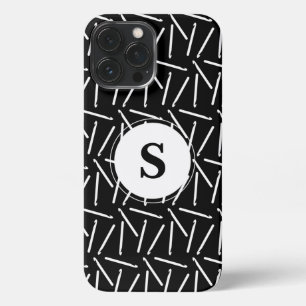 Crochet Hooks Crafts Monogram Dark iPhone Case