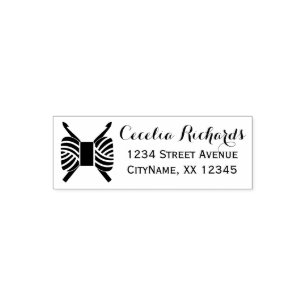 Crochet Hooks • Crafts & Yarn Address / Text Self-inking Stamp