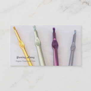 Crochet hooks photo customisable business cards