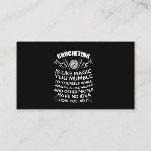 Crochet Is Like Magic You Mumble Business Card