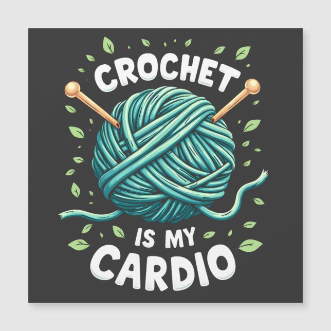 Crochet is my cardio Sewing yarn  Fitness   (Front)