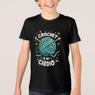 Crochet is my cardio Sewing yarn  Fitness   Tri-Blend Shirt