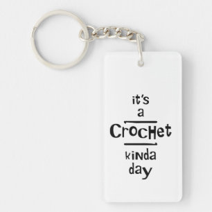 Crochet kinda day key ring