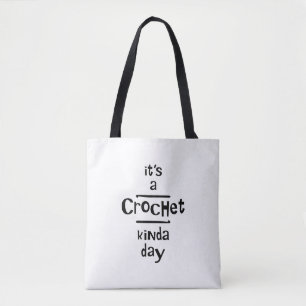Crochet kinda day tote bag