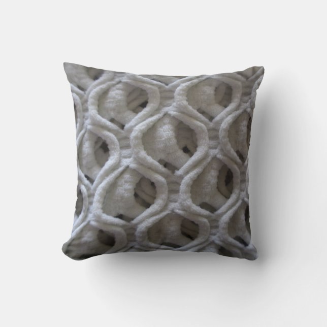 Crochet Look Throw Pillow (Front)