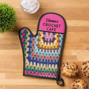 Crochet lover gift! Custom cute Oven Mitt