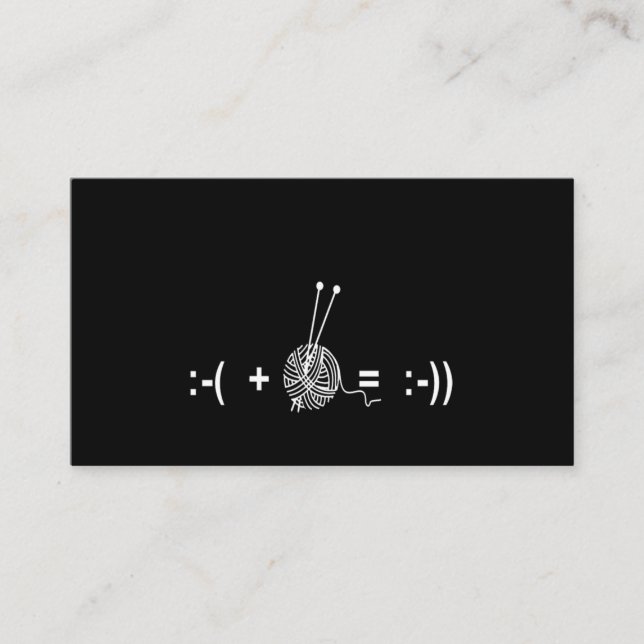 Crochet Lover|I Plus Crochet Result I Love Crochet Business Card (Front)