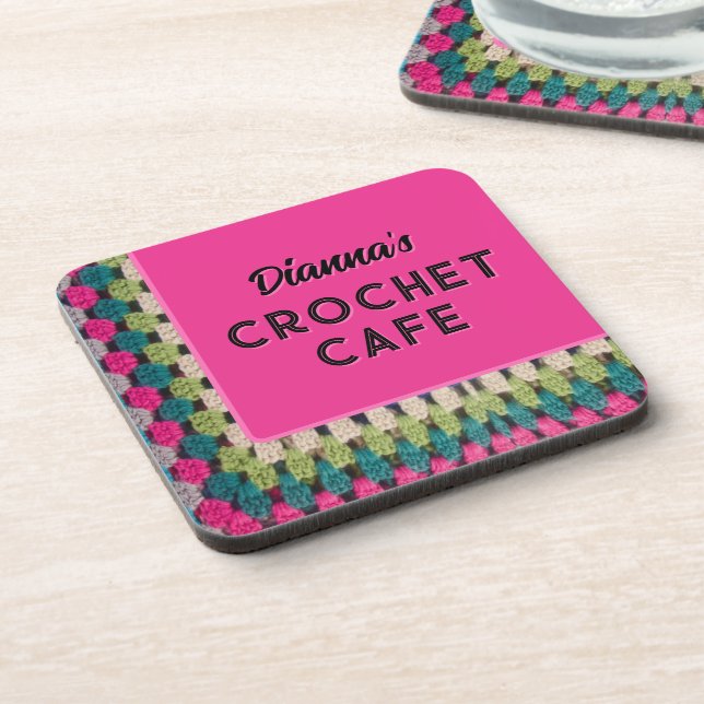 Crochet lover's gift! Custom cute Kitchen coasters (Left Side)