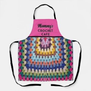 Crochet-loving Mom's All-Over Print Apron