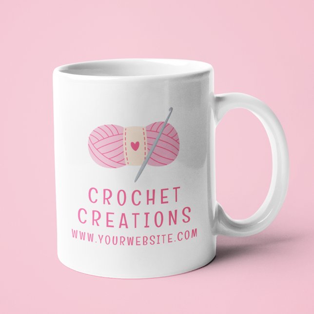 Crochet Modern Crocheting Personalised Business Coffee Mug (Creator Uploaded)