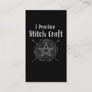 Crochet Mum Witch Occult Crafting Yarn Lover Business Card