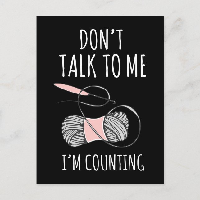 Crochet Mum Yarn Humour Crafting Grandma Postcard (Front)