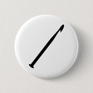 Crochet needle 6 cm round badge