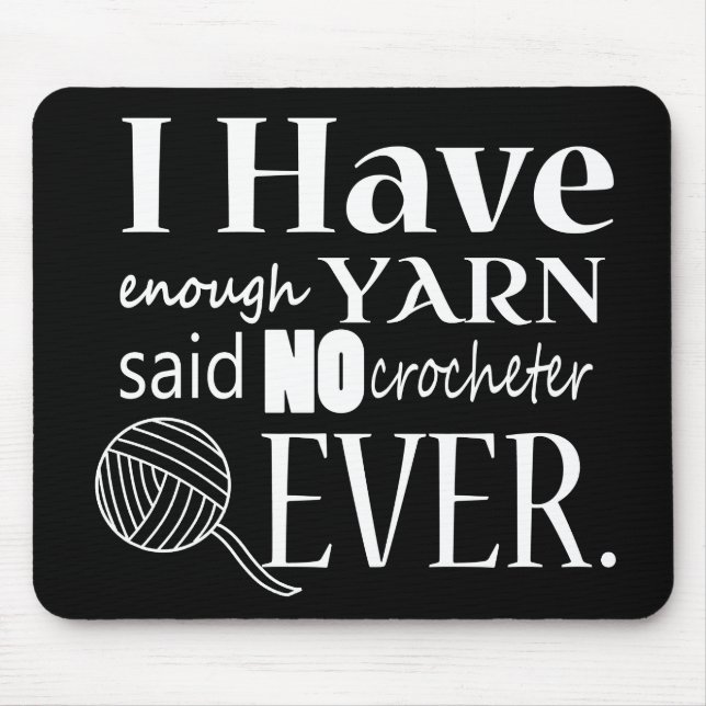 Crochet • Not Enough Yarn Crafts Dark Mouse Mat (Front)