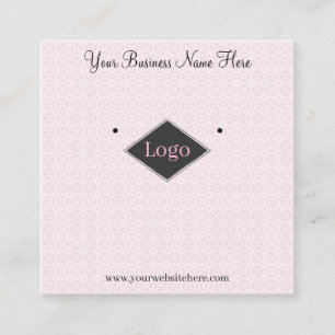 Crochet on Pink Jewellery Display Square Business Card