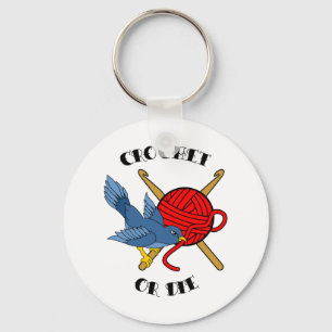 Crochet or Die Tattoo Key Ring