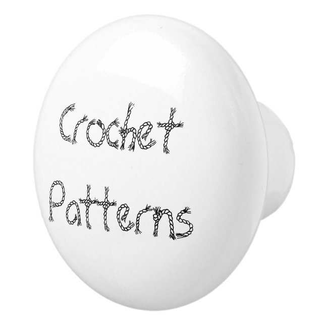 crochet patterns,Yarn, Organisation Decor Ceramic Knob (Right)