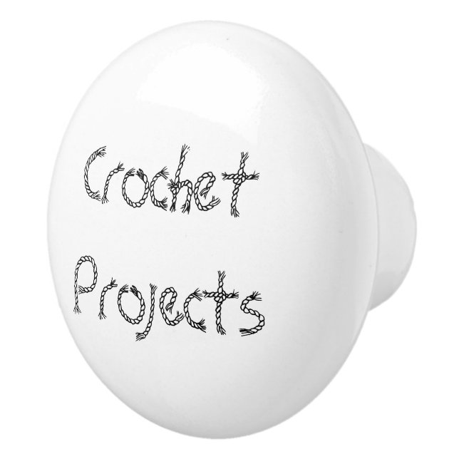 crochet projects,Yarn, Organisation Decor Ceramic Knob (Right)