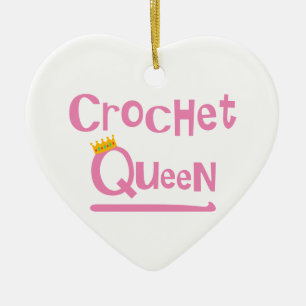 Crochet Queen Ceramic Tree Decoration