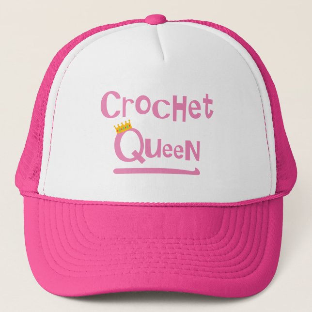 Crochet Queen Trucker Hat (Front)