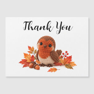 Crochet Robin Autumn Thank You