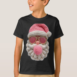 Crochet Santa Blowing Bubble Gum Christmas Girly K T-Shirt