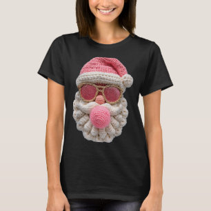 Crochet Santa Blowing Bubble Gum Christmas Girly K T-Shirt
