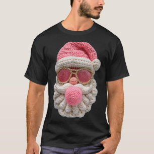 Crochet Santa Blowing Bubble Gum Christmas Girly K T-Shirt