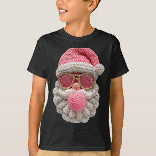Crochet Santa Blowing Bubble Gum Christmas Girly K T-Shirt