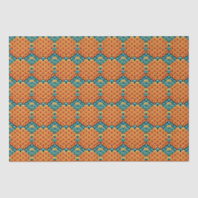 Crochet Scallop Shell Pattern Tissue Paper (Front)