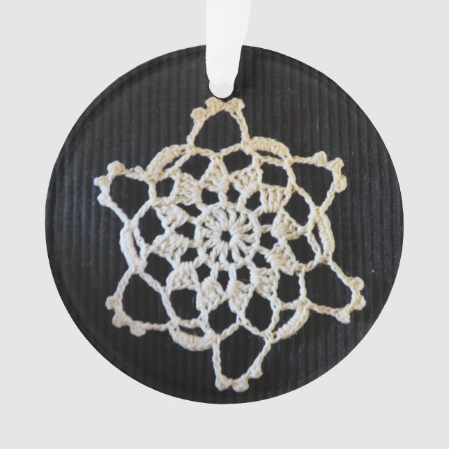 Crochet Snowflake Ornament (Front)