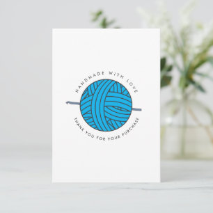 CROCHET SPECIAL THANK YOU Customer Card