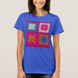 Crochet Square Vivid Colours Crochet Lovers T-Shirt