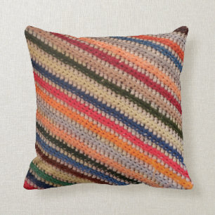 Crochet Stripes Cushion