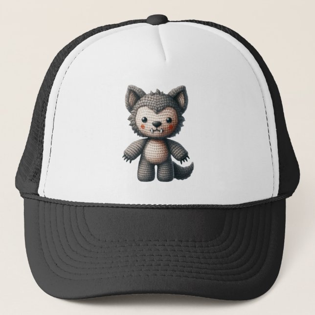 Crochet Werewolf Trucker Hat (Front)