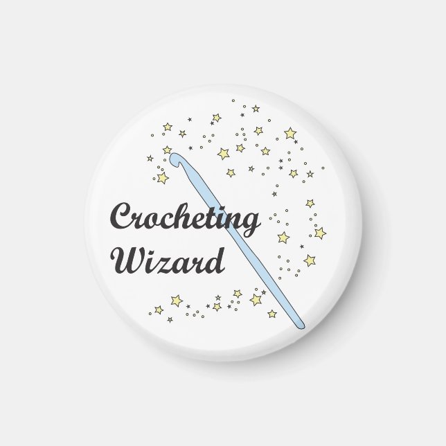 Crochet Wizard Magnet (Front)