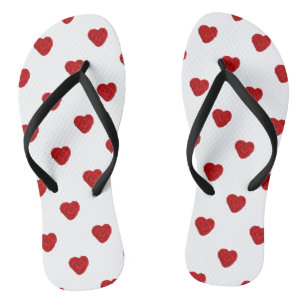 Crochet Yarn Hearts Handmade Crafts Small Flip Flops