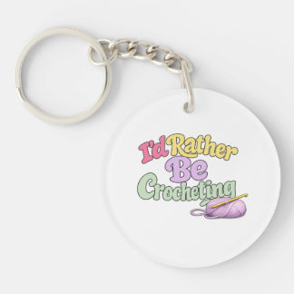 Crochet Yarn Lover Key Ring