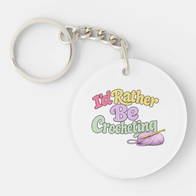 Crochet Yarn Lover Key Ring (Front)