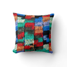 Crocheted Look on Pretty Throw Pillow