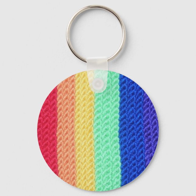 Crocheted Rainbow keychain (Front)