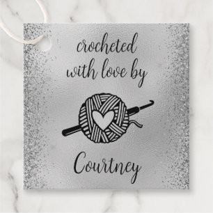 Crocheted With Love Favour Tags