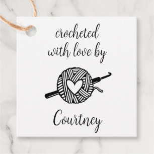 Crocheted With Love Favour Tags