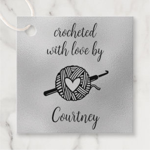 Crocheted With Love Favour Tags