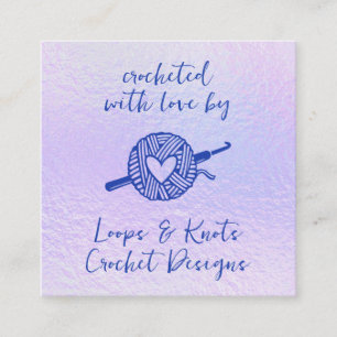 Crocheted With Love Square Business Card