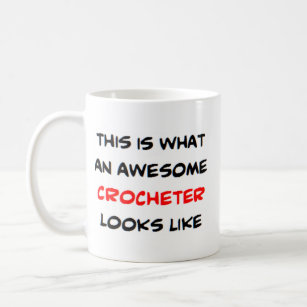 crocheter, awesome coffee mug