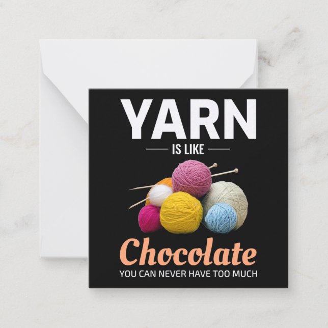 Crocheting Crochet Chocolate Knitting Crochet Card (Front)