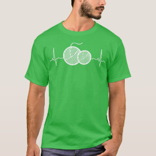 Crocheting Crochet Thread Heartbeat T-Shirt